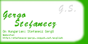 gergo stefanecz business card