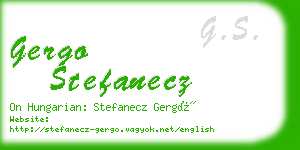 gergo stefanecz business card